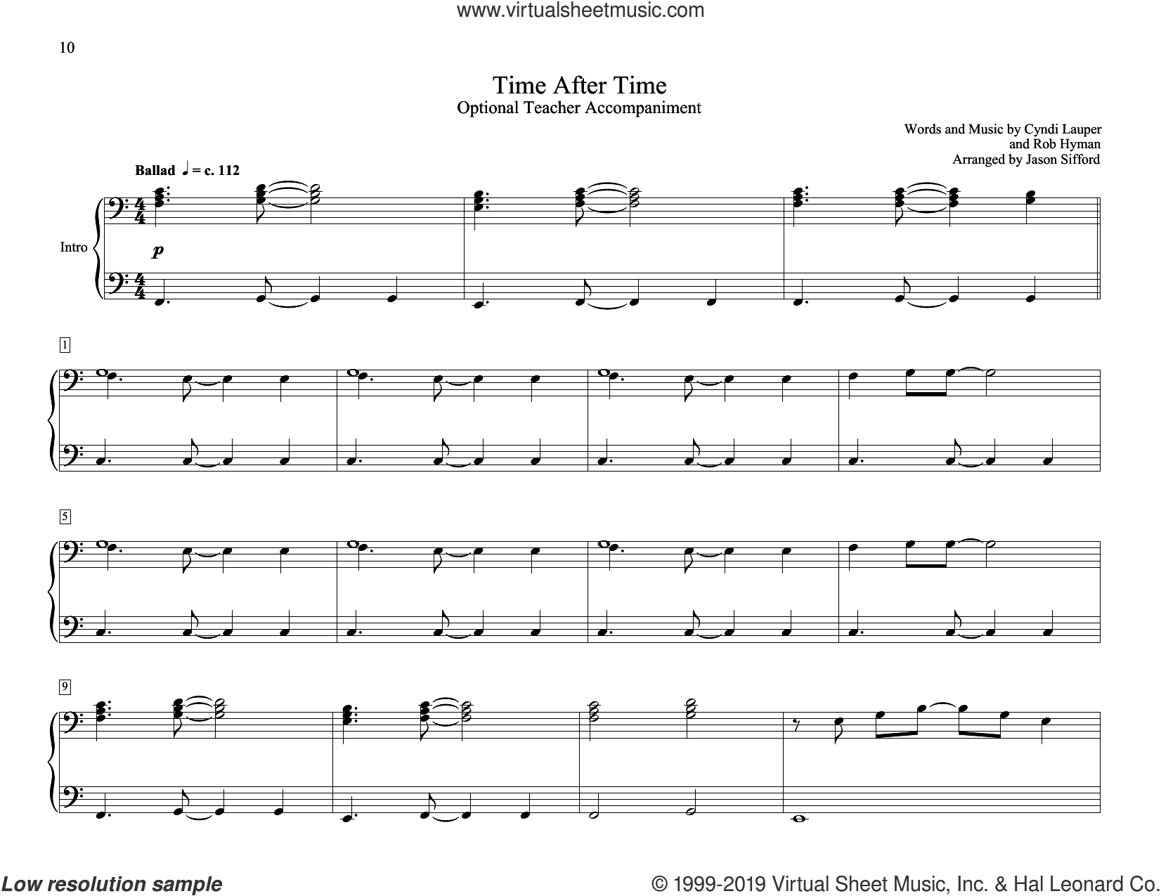 Time After Time (arr. Jason Sifford)