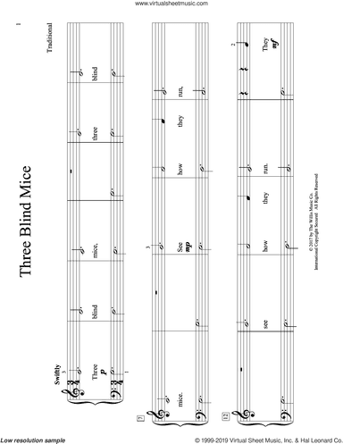 Three Blind Mice (arr. Christopher Hussey)