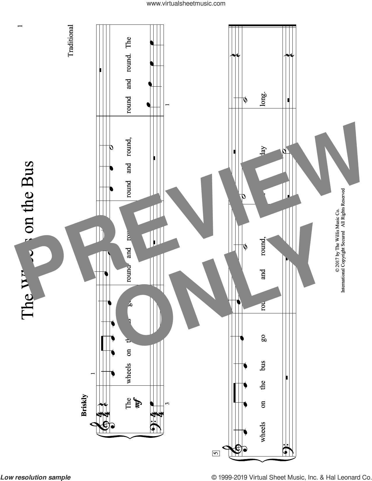 The Wheels On The Bus (arr. Christopher Hussey)