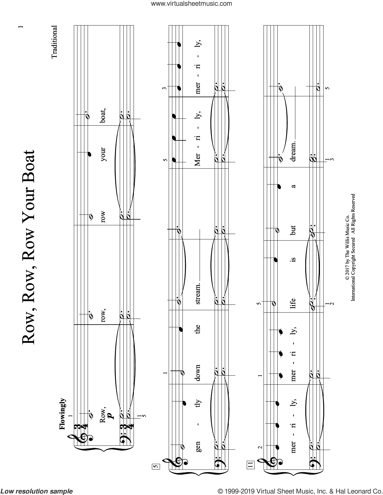 Row, Row, Row Your Boat (arr. Christopher Hussey)