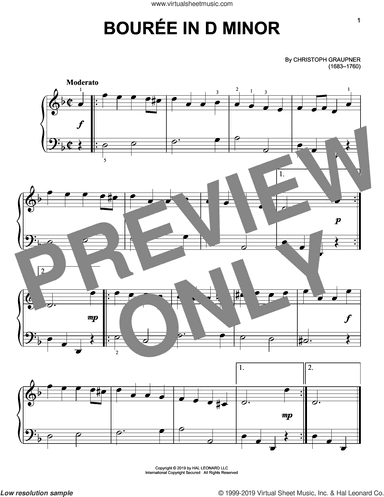 Bourree In D Minor