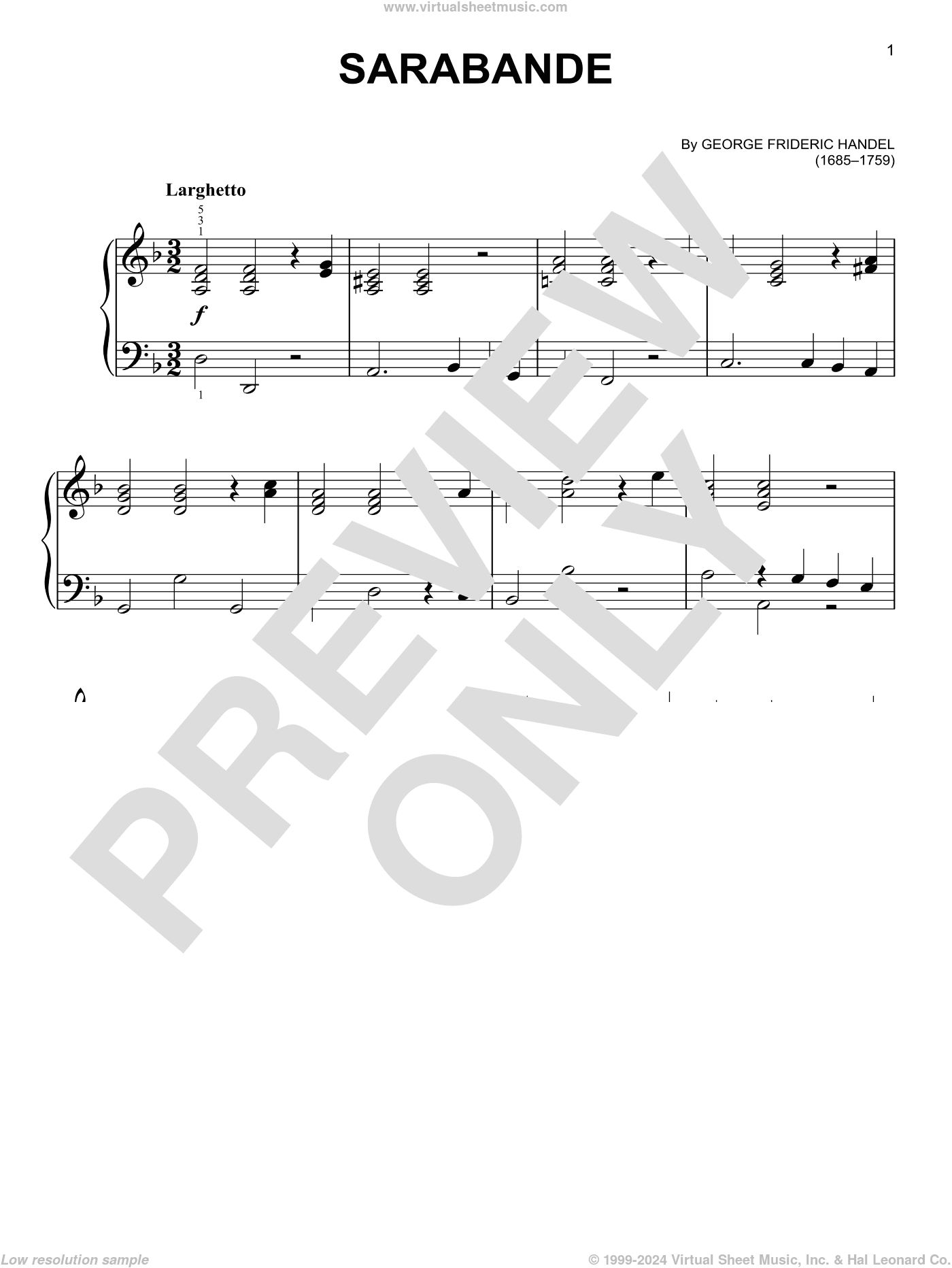 Sarabande, (easy)