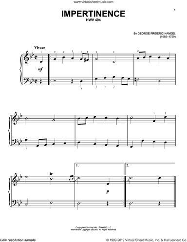 Impertinence, HWV 494, (easy)