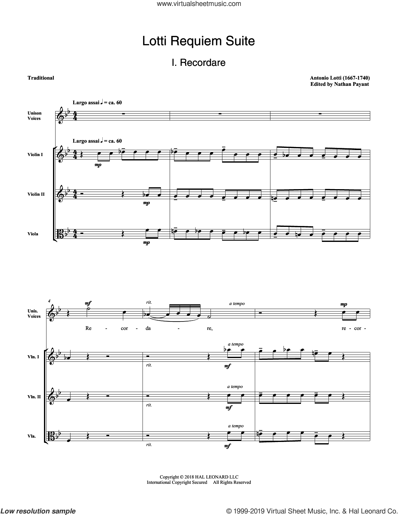 Lotti Requiem Suite (arr. Natahn Payant)