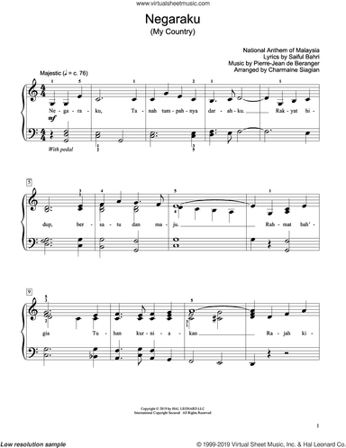 My Country (Negaraku) (arr. Charmaine Siagian)