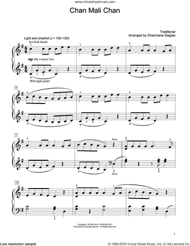 Chan Mali Chan (arr. Charmaine Siagian)