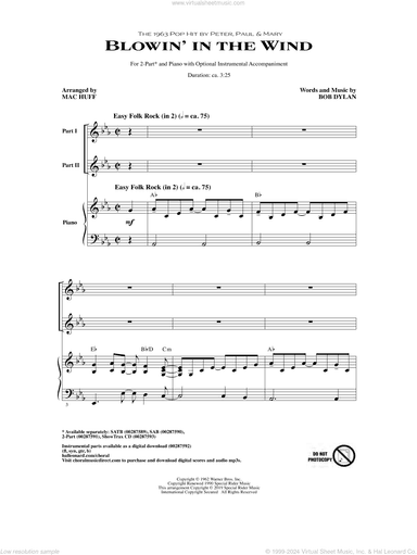 Blowin' In The Wind (arr. Mac Huff)
