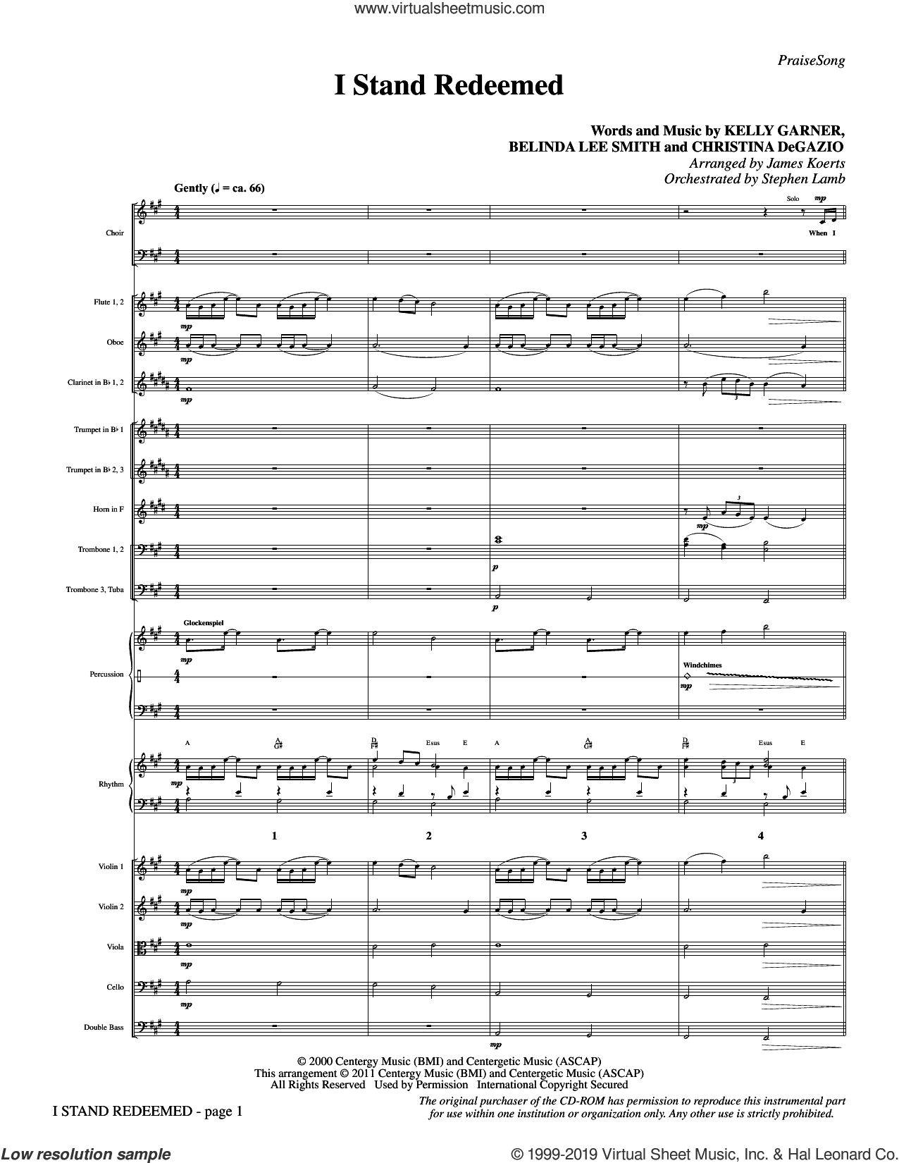 I Stand Redeemed (arr. James Koerts) (COMPLETE)
