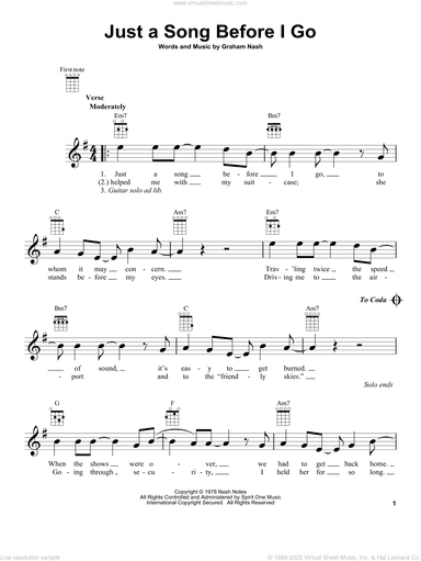 Just A Song Before I Go