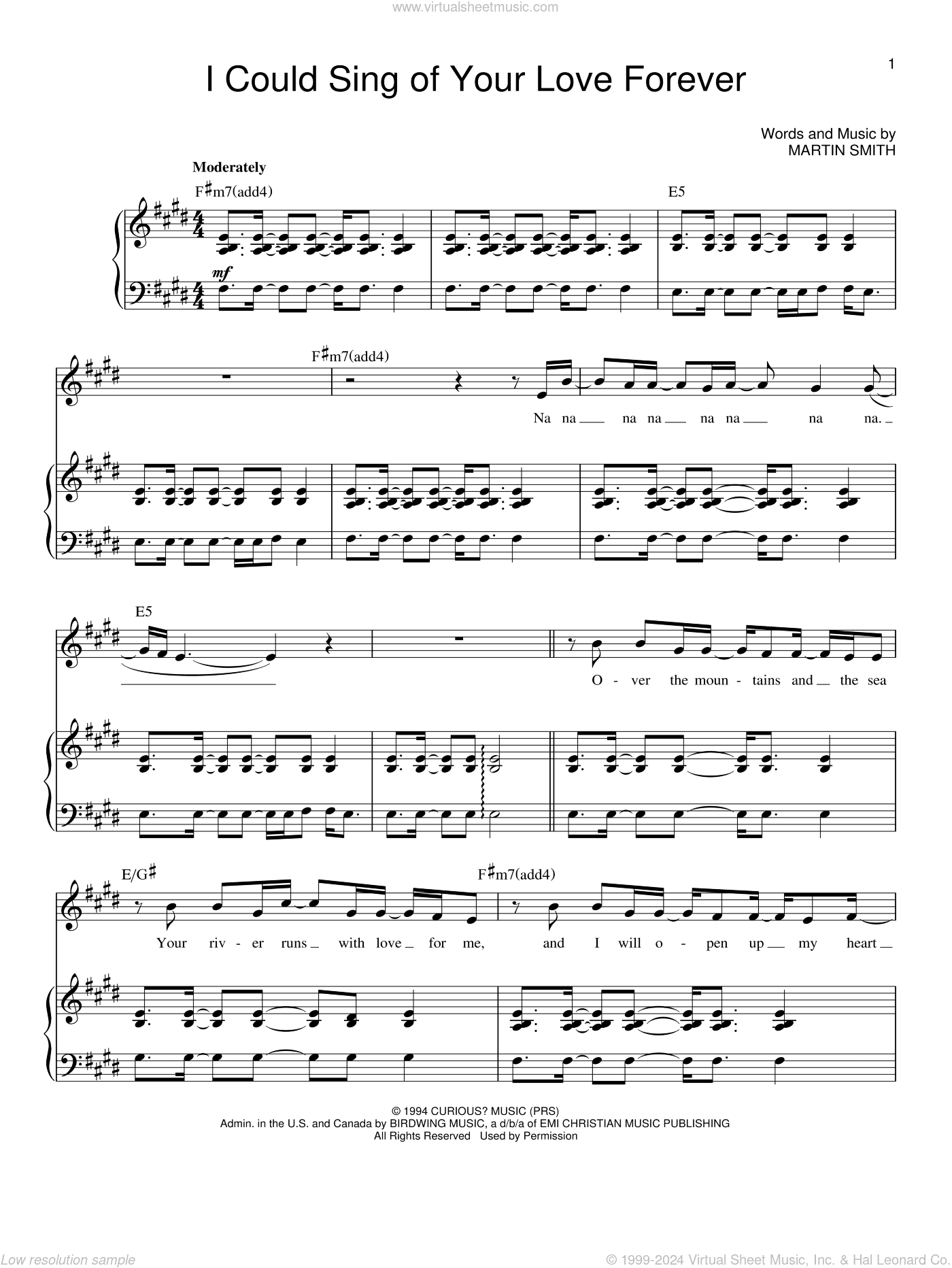 I Could Sing Of Your Love Forever