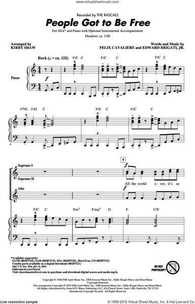 People Got To Be Free (arr. Kirby Shaw)