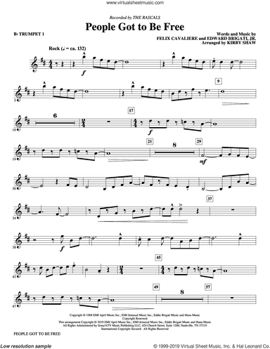 People Got to Be Free (arr. Kirby Shaw) (complete set of parts)