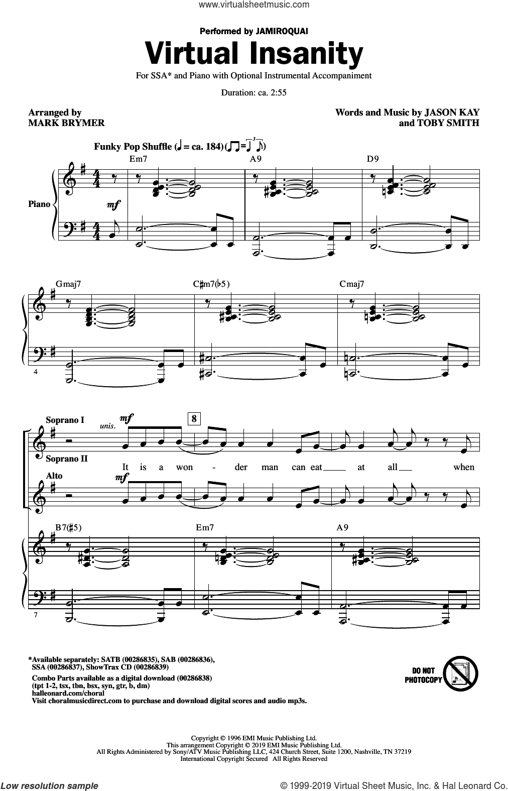 Virtual Insanity (arr. Mark Brymer)