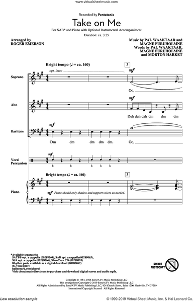 Take On Me (arr. Roger Emerson)