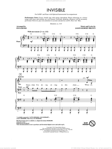 Invisible (arr. Ed Lojeski)