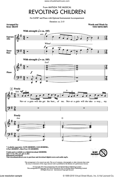 Revolting Children (from Matilda: The Musical) (arr. Mac Huff)