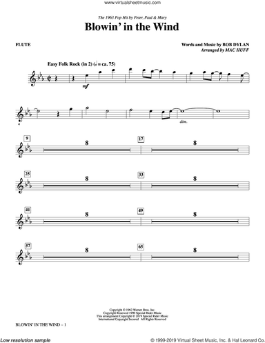 Blowin' in the Wind (arr. Mac Huff) (complete set of parts)