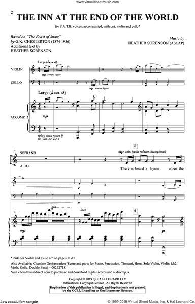The Inn At The End Of The World (arr. Heather Sorenson)