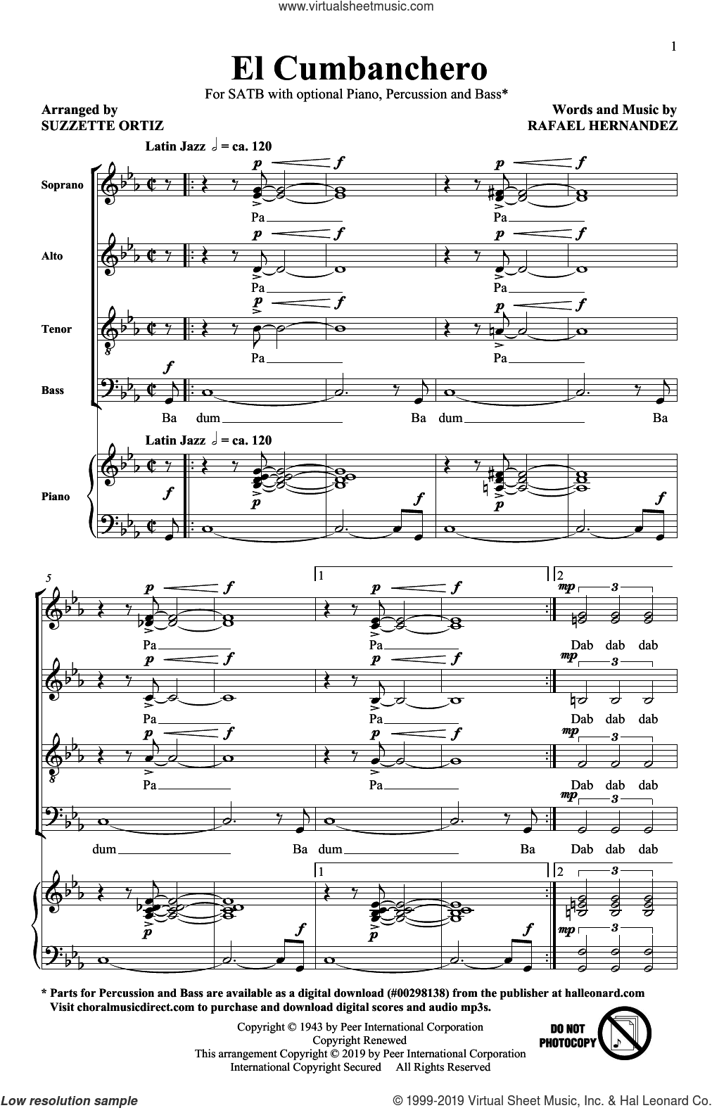 El Cumbanchero (arr. Suzette Ortiz)