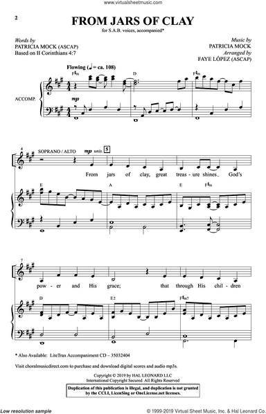 From Jars Of Clay (arr. Faye Lopez)