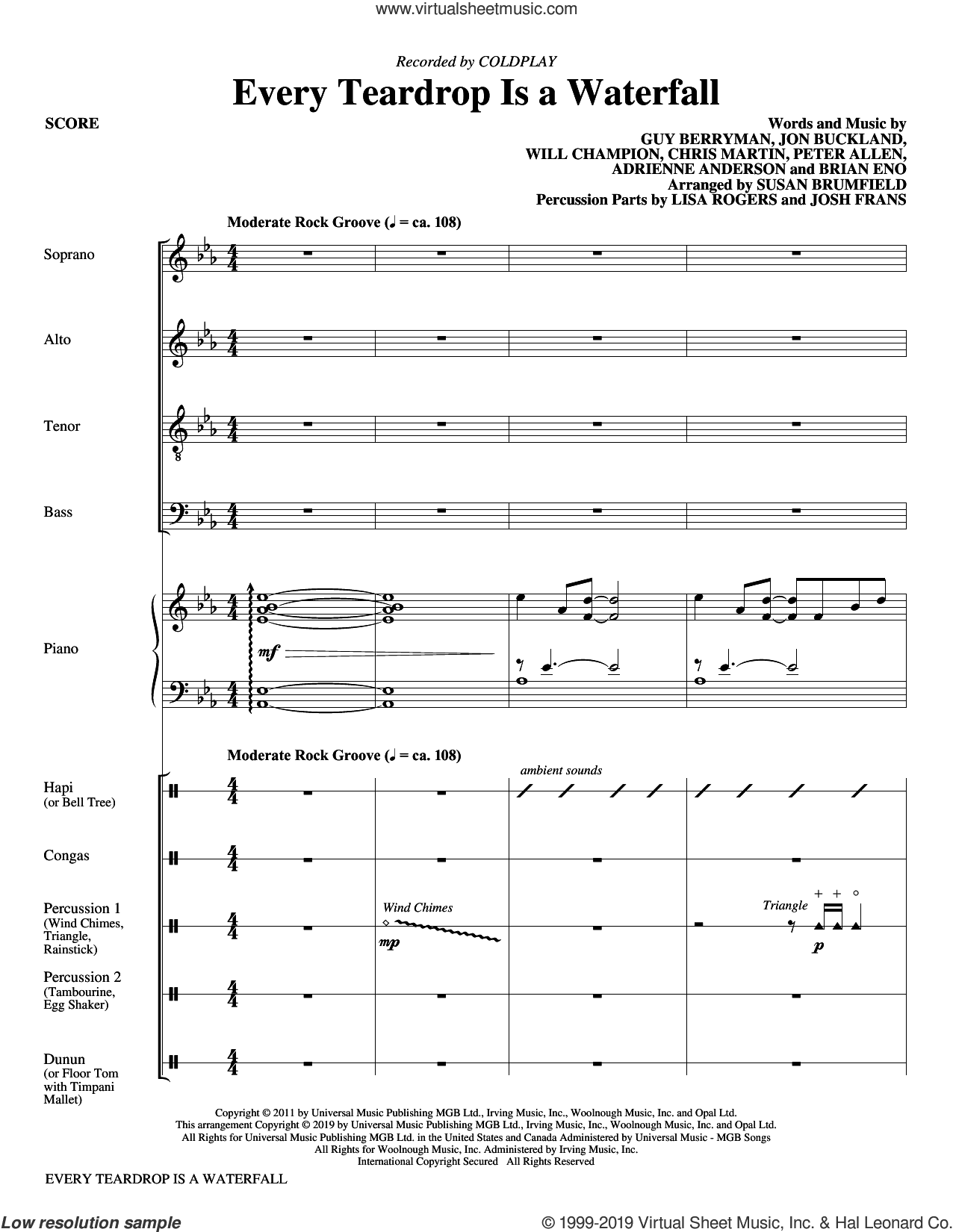 Every Teardrop Is a Waterfall (arr. Susan Brumfield)