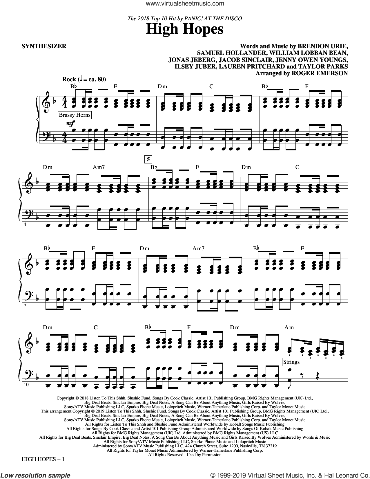 High Hopes (arr. Roger Emerson) (complete set of parts)