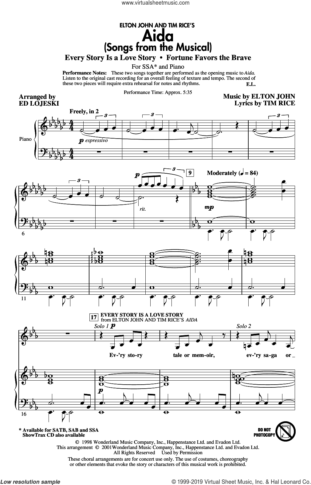 Aida (Songs from the Musical) (arr. Ed Lojeski)