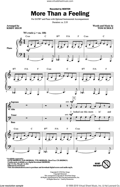 More Than a Feeling (arr. Kirby Shaw)