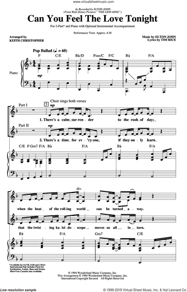 Can You Feel The Love Tonight (from The Lion King) (arr. Keith Christopher)