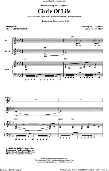 Circle Of Life (from The Lion King) (arr. Keith Christopher)