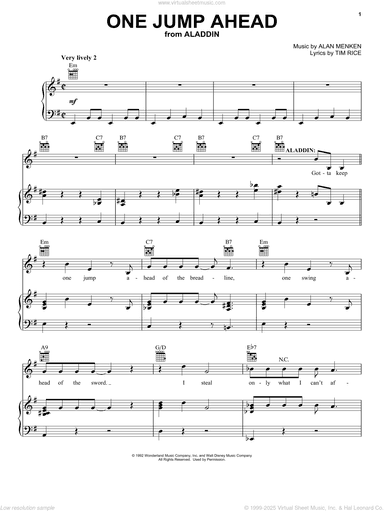 One Jump Ahead (from Aladdin)