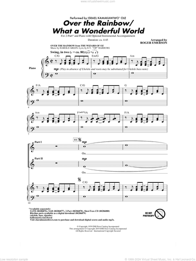 Over The Rainbow/What a Wonderful World (arr. Roger Emerson)