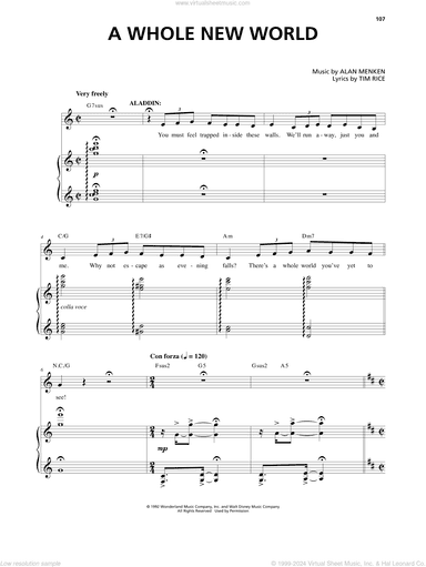 A Whole New World (from Aladdin: The Broadway Musical)