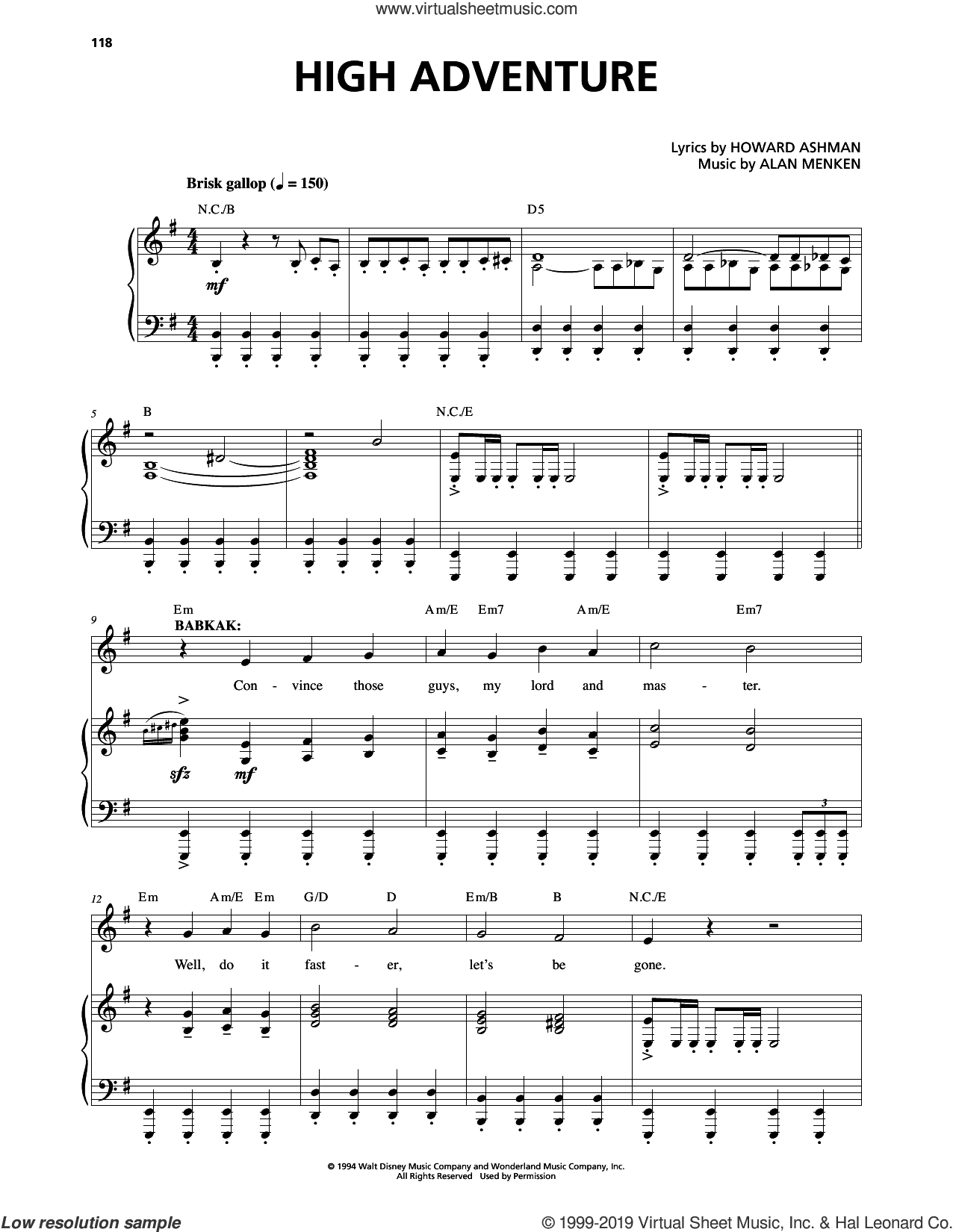 High Adventure (from Aladdin: The Broadway Musical)