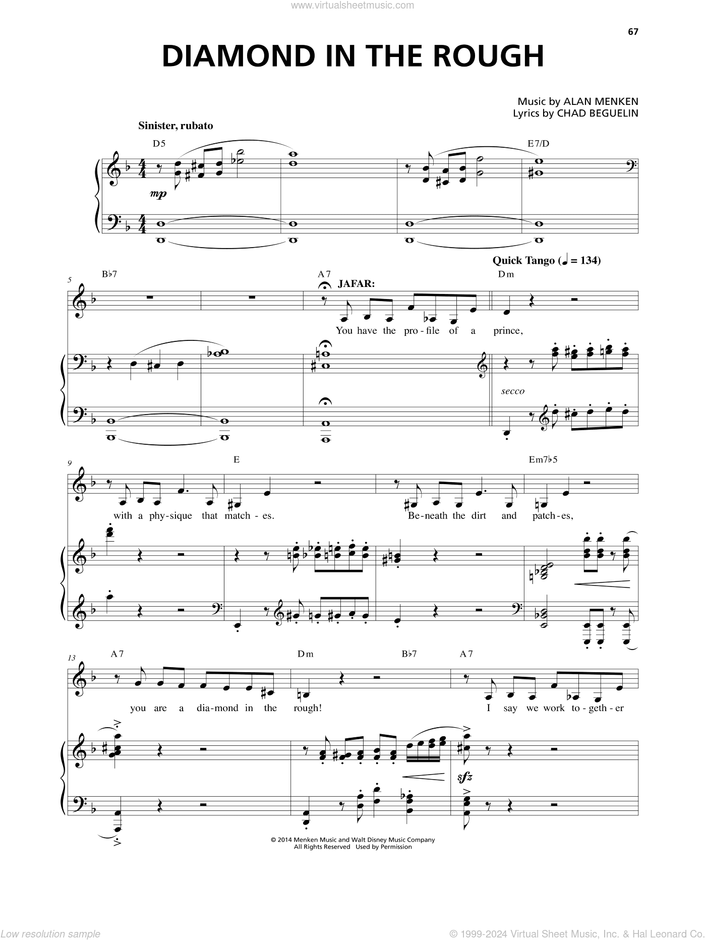 Diamond In The Rough (from Aladdin: The Broadway Musical)
