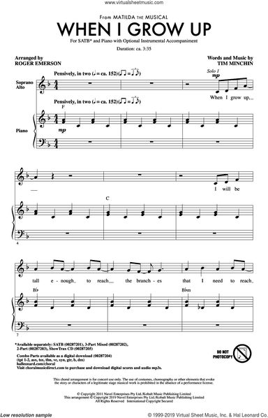 When I Grow Up (from Matilda: The Musical) (arr. Roger Emerson)