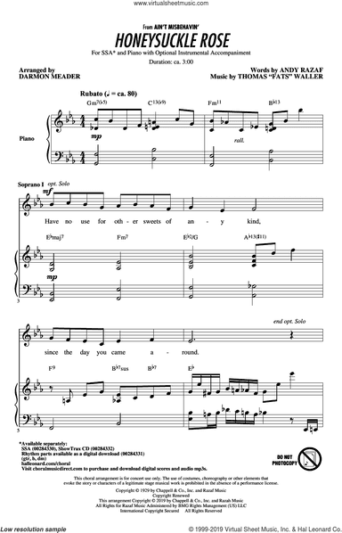 Honeysuckle Rose (arr. Darmon Meader)