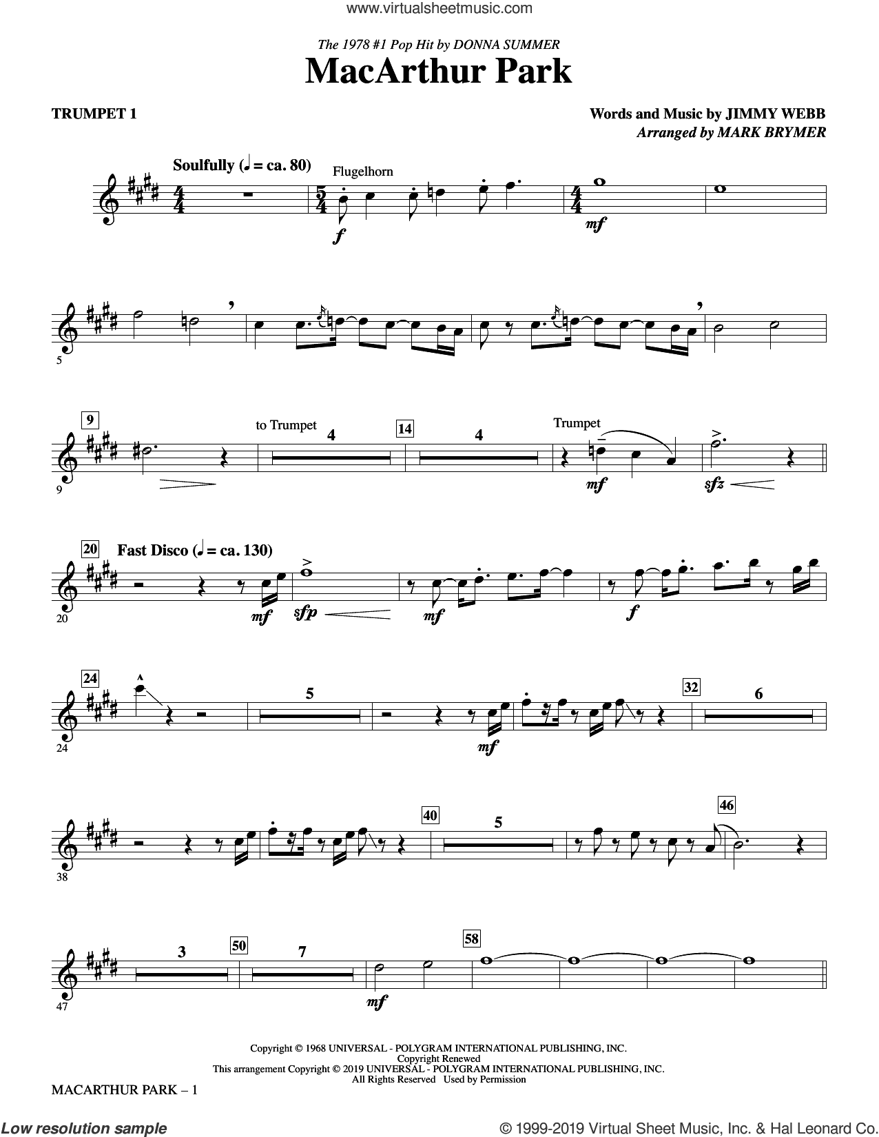 MacArthur Park (arr. Mark Brymer) (complete set of parts)