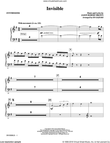 Invisible (arr. Ed Lojeski) (complete set of parts)