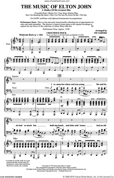 The Music of Elton John (A Medley Of His Greatest Hits) (arr. Ed Lojeski)