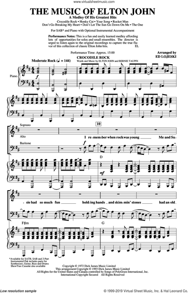 The Music of Elton John (A Medley Of His Greatest Hits) (arr. Ed Lojeski)