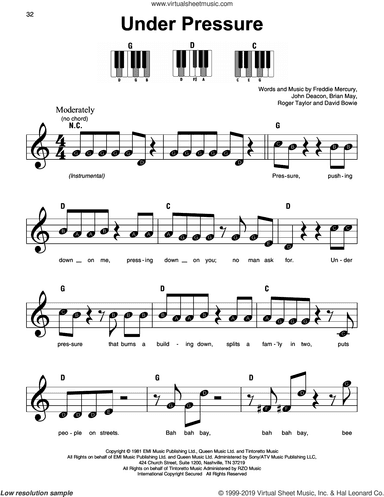 Under Pressure, (beginner)
