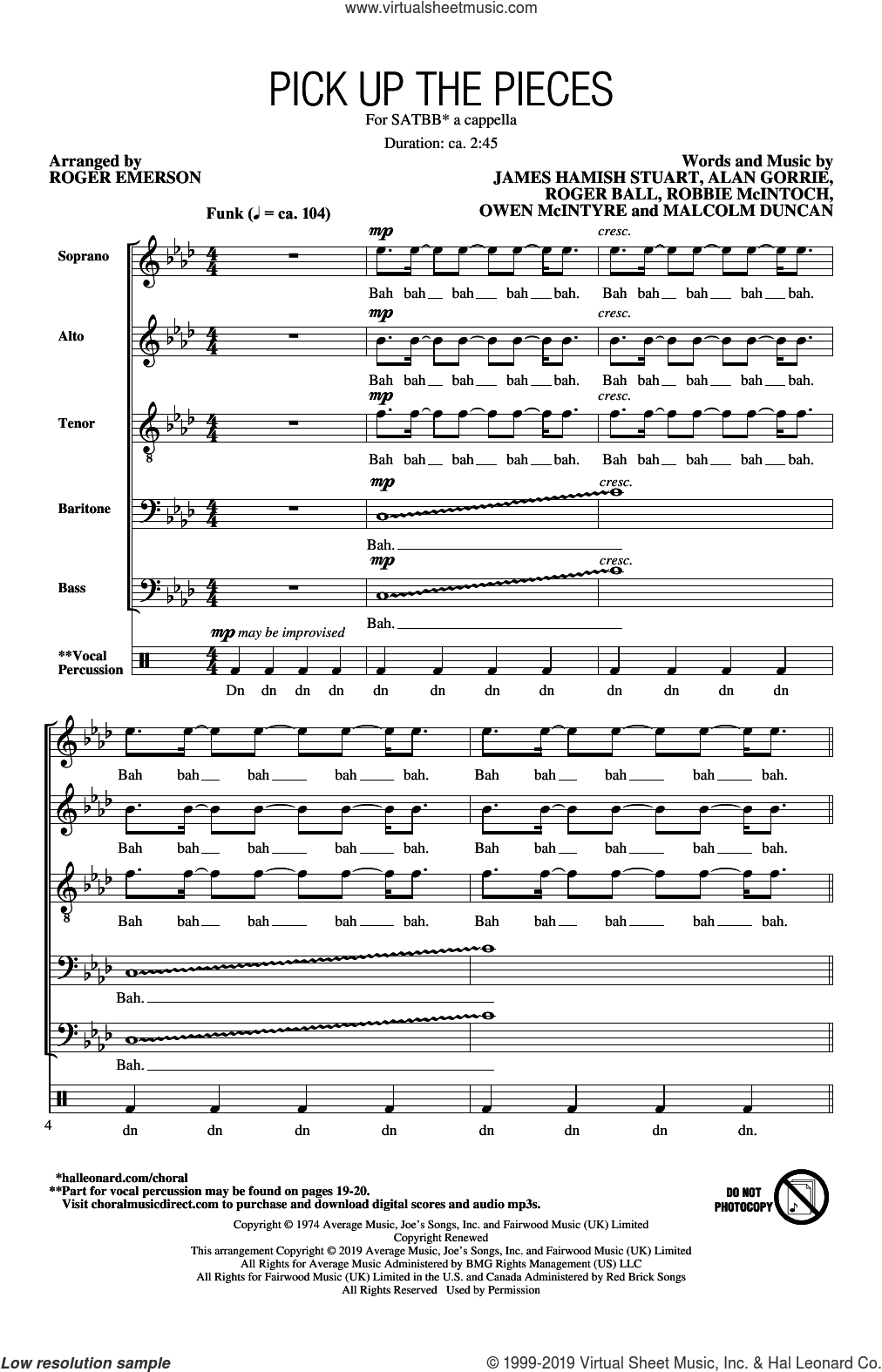 Pick Up The Pieces (arr. Roger Emerson)