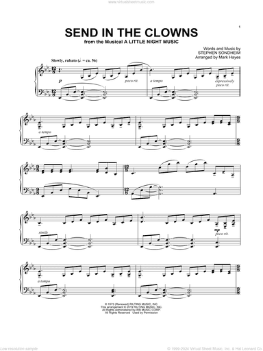 Send In The Clowns (from A Little Night Music) (arr. Mark Hayes)