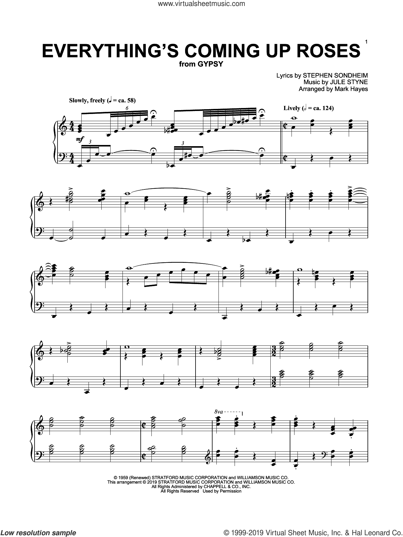 Everything's Coming Up Roses (from Gypsy) (arr. Mark Hayes)