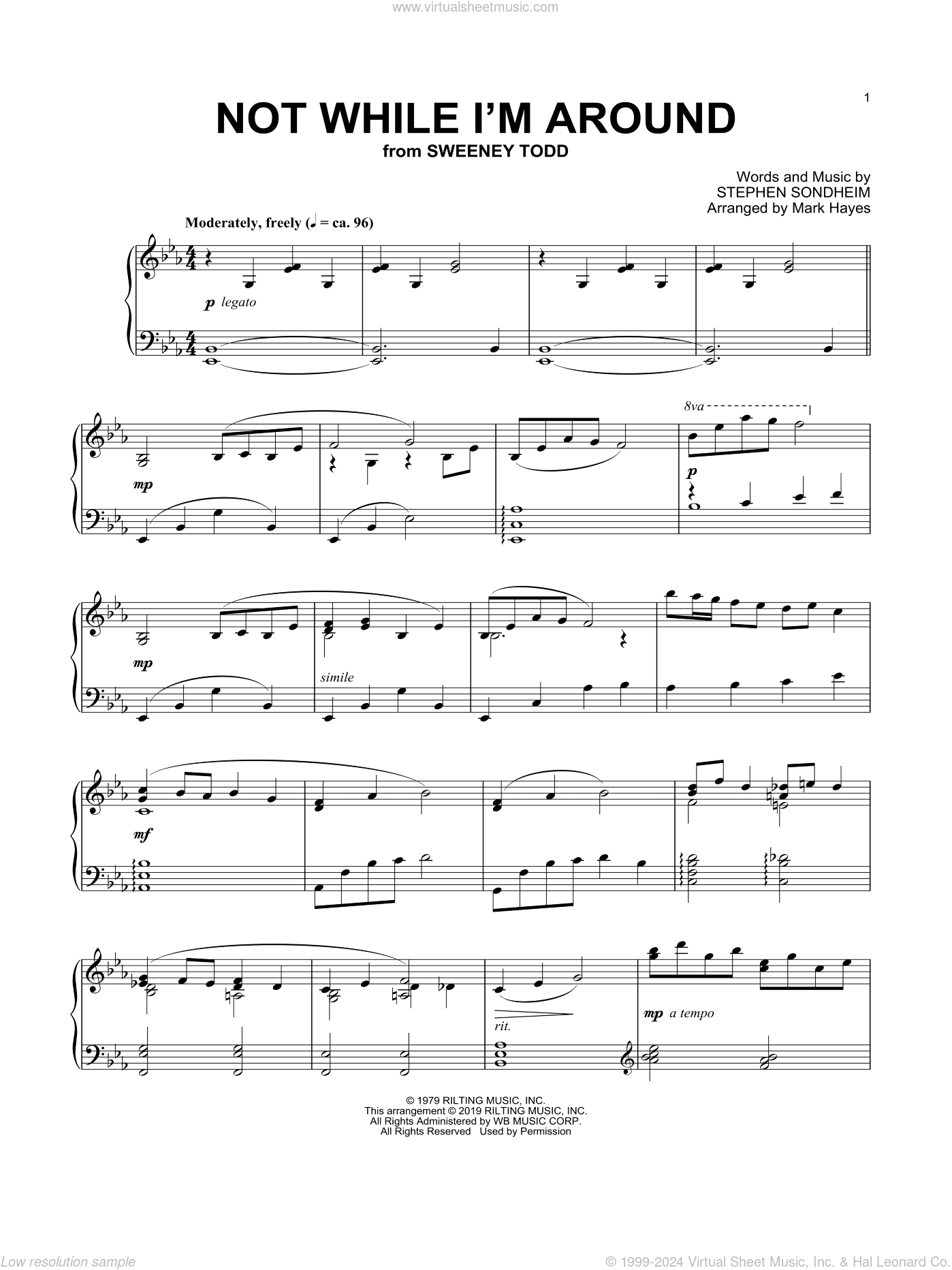 Not While I'm Around (arr. Mark Hayes)