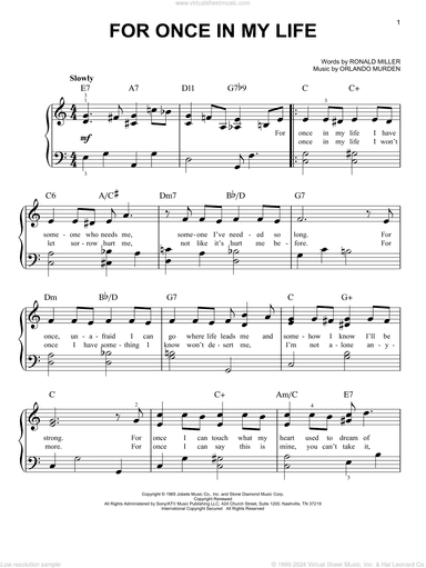 For Once In My Life (arr. Dan Coates)