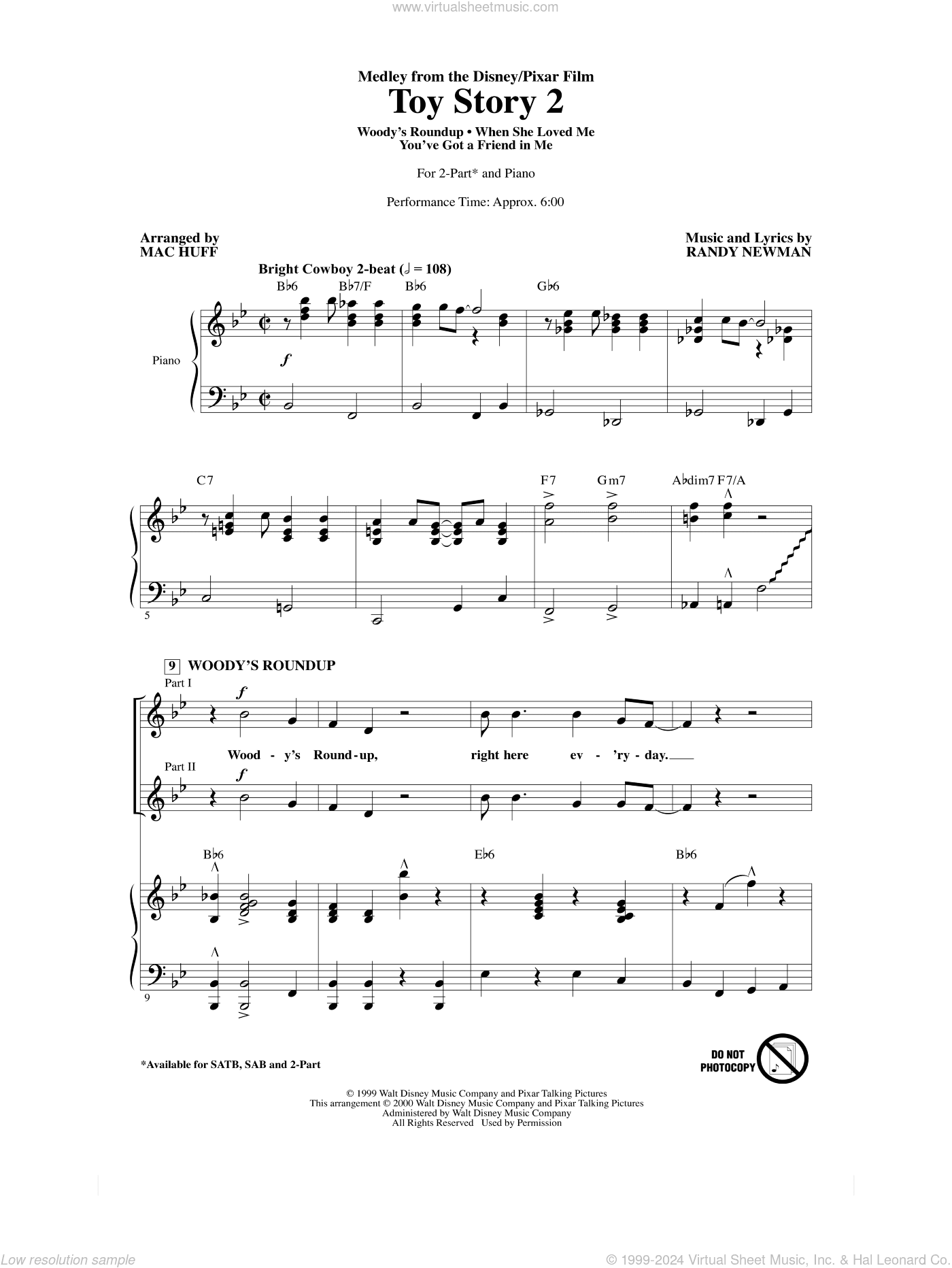 Toy Story 2 (Medley) (arr. Mac Huff)