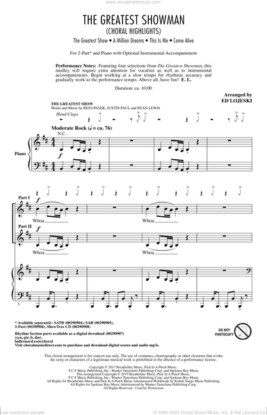 The Greatest Showman (Choral Highlights) (arr. Ed Lojeski)