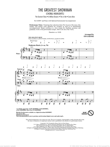 The Greatest Showman (Choral Highlights) (arr. Ed Lojeski)